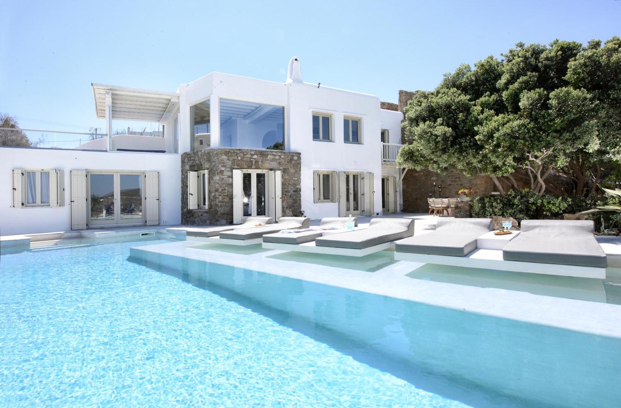 Mykonos Dream Villas Ftelia  ภายนอก รูปภาพ